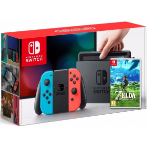 Nintendo Switch Neon Blue-Red + Игра The Legend of Zelda: Breath of the Wild (русская версия) лучшая модель в Днепре