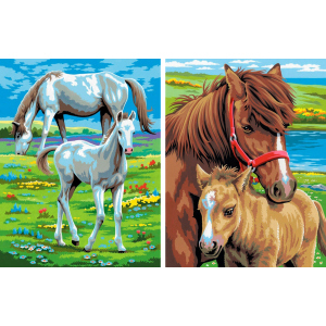 Набор для творчества Sequin Art Painting by numbers Junior-Pairs Horses 23x30 см (SA0215)