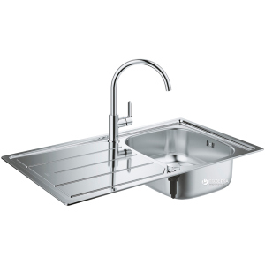 Кухонна мийка GROHE Sink K200 860x500 31562SD0 (31552SD0 сатин із змішувачем BauEdge 31367000) в Дніпрі