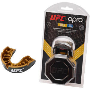 Капа OPRO Junior Gold UFC Hologram Black Metal/Gold (002266001) лучшая модель в Днепре