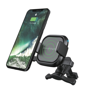 Автотримач для телефону RAVPower Air Vent Car Mount Wireless Black (RP-SH008) в Дніпрі