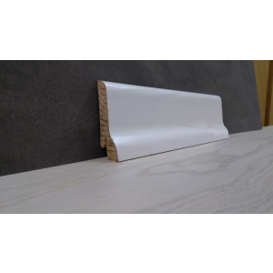 Плінтус дерев'яний шпонований Kluchuk White Plinth Класика 60х21х2200 Білий KLW02 ТОП в Дніпрі