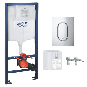 Інсталяція GROHE Rapid SL 3 в 1 39504000 з панеллю змиву Arena S 37624000 хром надійний