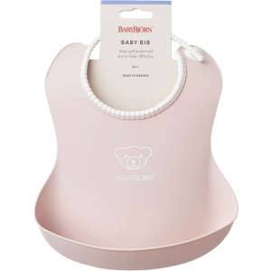 Слюнявчик мягкий BabyBjorn Baby Bib Powder Pink Розовый (46364) (7317680463647) лучшая модель в Днепре