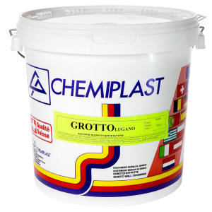 Декоративная штукатурка CHEMIPLAST Grotto Lugano (Гротто) 20 кг белая лучшая модель в Днепре