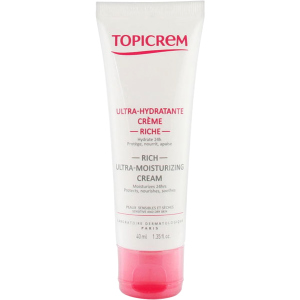 Ультраувлажняющий крем Topicrem Rich Ultra-Moisturizing Cream для сухой и чувствительной кожи лица 40 мл (3700281703320) в Днепре