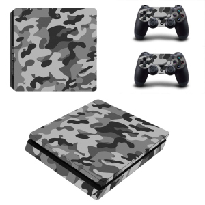 Вінілові наклейки на PS4 SLIM та Dualshock Камуфляж Sony PlayStation 4 Custom Skin Playsole Games (PG126) в Дніпрі