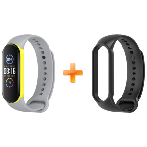 Xiaomi Mi Band 5 MiJobs Dual Color Grey/Yellow (MJ5-DSS001GY) краща модель в Дніпрі