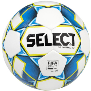 М'яч футбольний Select Numero 10 Fifa (015) №5 White-Blue (5703543200771) ТОП в Дніпрі