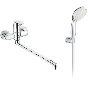 Змішувач для ванни з душовим гарнітуром GROHE Eurosmart Cosmo 26129004 (32847000+26164001) краща модель в Дніпрі