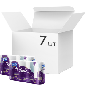 Упаковка бумажных полотенец Grite Orchidea Gold 3 слоя 77 листов 7 шт по 4 рулона (4770023348422) лучшая модель в Днепре