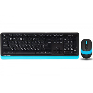 Комплект (клавиатура, мышь) беспроводной A4Tech FG1010 Black/Blue USB рейтинг