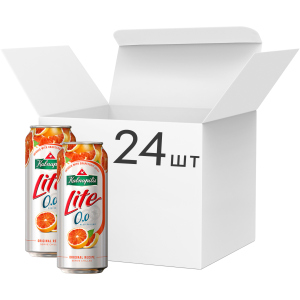 Упаковка пива Kalnapilis Lite Grapefruit світле безалкогольне фільтроване 0% 0.5 л x 24 шт (4770477229650) краща модель в Дніпрі