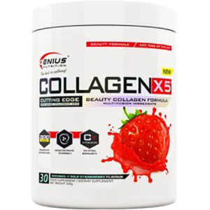 Коллаген Genius Nutrition Collagen-X5 360 г Wild Strawberry (7358670497839) ТОП в Днепре