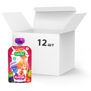 Упаковка дитячого пюре Фіксики Ягідний Мікс смузі 110 г х 12 шт (4813163003599) рейтинг
