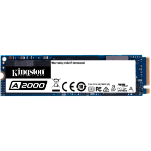 Kingston A2000 250 ГБ NVMe M.2 2280 PCIe 3.0 x4 3D NAND TLC (SA2000M8/250G)