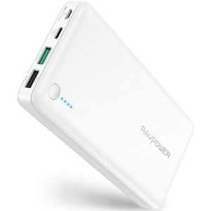 Портативний аккумулятор RavPower Power Bank 20100mAh Quick Charge 3.0 White (RP-PB043_1) білий в Дніпрі