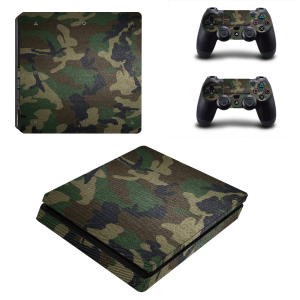 Вінілові наклейки на PS4 SLIM та Dualshock Камуфляж Sony PlayStation 4 Custom Skin Playsole Games (PV121)