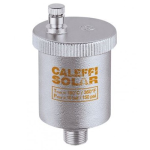 Повітровідвідник Caleffi Solar DN 3/8" для сонячних систем (з кульовим краном) 250131 в Дніпрі