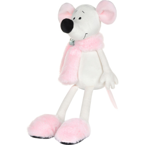 Мишка Maxi Toys Носатик в хутряному шарфику та тапочках 23 см (MT-MRT021926-23) краща модель в Дніпрі