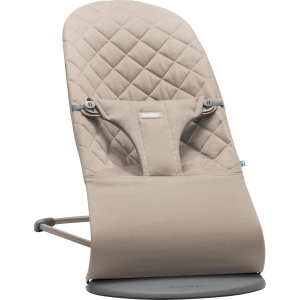 Крісло-шезлонг Baby Bjorn Balance Sand Grey Cotton Сірий (6017) краща модель в Дніпрі