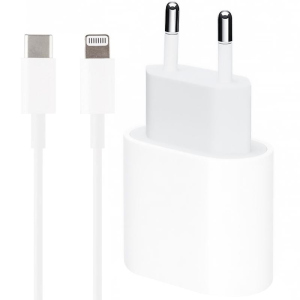 Сетевое зарядное устройство Foxconn для Iphone 11/12 Pro Max 18W и Кабель USB-C to Lightining Foxconn 1 м White в Днепре