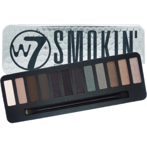 Тени для век W7 Smokin' Eye Color Palette палетка 12 цветов smoky gray and brown 15.6 г (5060406145519) в Днепре