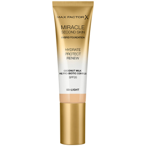 Тональна основа Max Factor Miracle Second Skin №03 Ligt 30 мл (3614229764765) ТОП в Дніпрі