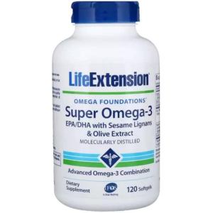 Супер Омега-3, Omega Foundations, Super Omega-3, Life Extension, 120 Желатинових Капсул (737870198215) ТОП в Днепре