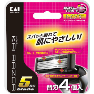 Запасні леза для чоловічого верстата для гоління Kai з 5 лезами 4 шт (4901331017148) ТОП в Дніпрі