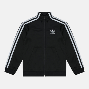 Спортивна кофта дитяча Adidas Track FM5681 140 см Black (4062054668298) краща модель в Дніпрі