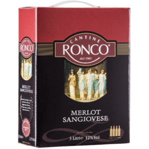 Вино Basilica Cantine Ronco Merlot Sangiovese IGT червоне сухе 3 л 12% (8011510003308) ТОП в Дніпрі