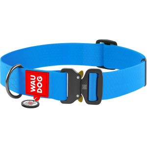 Нашийник Collar Waudog Waterproof XXL 40 мм 43-70 см Блакитний (28012) краща модель в Дніпрі