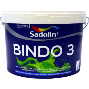 Краска Sadolin Bindo 3 - глубокоматовая латексная краска для стен и потолка, белая, BW, 2.5 л (5078159) ТОП в Днепре