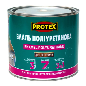 Емаль поліуретанова для дерева LUXE PROTEX 2.4кг біла в Дніпрі