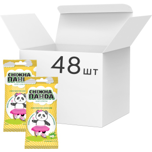 Упаковка вологих серветок для рук Снігова Панда Ромашка Kids 48 пачок по 15 шт (4820183970510) ТОП в Дніпрі