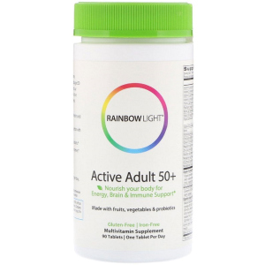 Мультивитамины Rainbow Light для взрослых Активная зрелость Active Adult 50+ 90 таблеток (21888109920) надежный