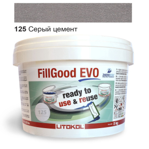 Полиуретановая затирка Litokol FillGood EVO 125 (Серый цемент) 5кг. лучшая модель в Днепре