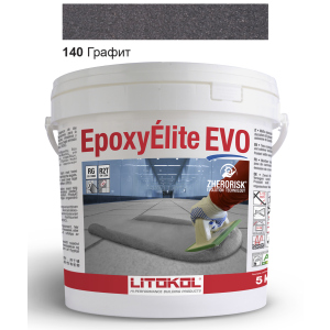 Эпоксидная затирка Litokol Epoxyelite EVO c.140 Чёрный графит 5кг в Днепре