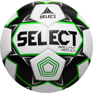 М'яч футбольний SELECT BRILLANT REPLICA Ukraine PFL 011 Біло-сірий 5 (5703543230792) ТОП в Дніпрі