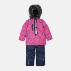 Зимовий комплект (куртка + напівкомбінезон) Garden Baby 102025-63/32 134 см Малина/Сині букви/Синій (4821020253537) в Дніпрі