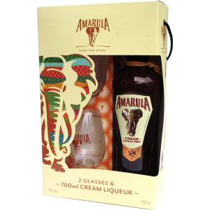 хорошая модель Ликер Аmаrula Marula Fruit Cream 0.7 л 17% + 2 бокала (4820196540090)