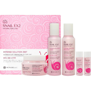 Набір для догляду за обличчям Enough Bonibelle Snail EX2 Intense Solution Муцин Слимаки 3Set (8809605870207) в Дніпрі