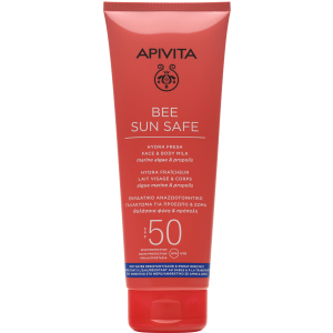 хорошая модель Солнцезащитное молочко для лица и тела Apivita Bee Sun Safe SPF50 200 мл (5201279080235)