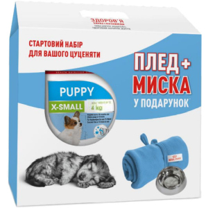 купить Сухой корм Royal Canin X-Small Puppy для щенков миниатюрных пород от 2 до 10 месяцев 1.5 кг + плед и миска в подарок (11_11103)