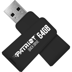 Patriot Color QuickDrives 64GB USB 3.1 Black (PSF64GQDBK3USB) ТОП в Дніпрі