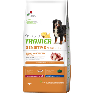 Сухий корм для собак Trainer Natural Dog Sensitive Adult з качкою та цільними зернами 12 кг (8059149252520) в Дніпрі