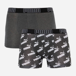 купить Трусы-шорты Puma Big Logo Aop Boxer 2P 501012001-200 2 шт S Темно-серые с белым (8718824806365)