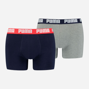 Труси-шорти Puma Basic Boxer 2P 90682335 L 2 шт Blue Grey Melange (8720245019385) краща модель в Дніпрі