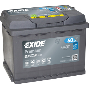 Автомобильный аккумулятор Exide Premium 60 А·ч (+/-) Euro (600EN) (EA601) лучшая модель в Днепре